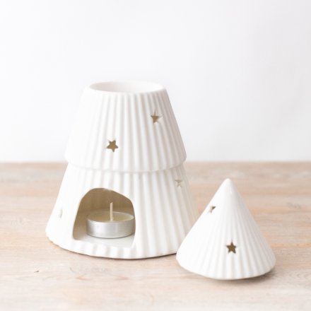 White Ceramic Tree Oil Diffuser